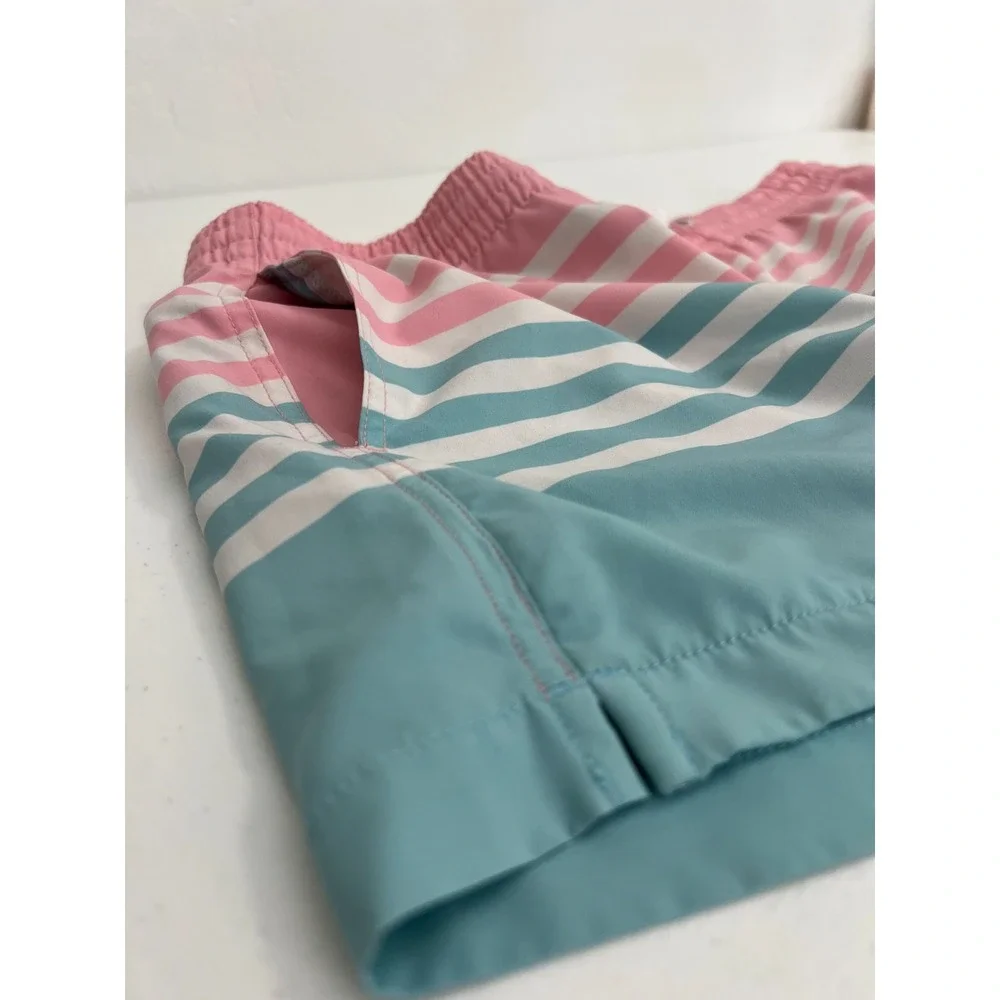 Chubbies Men's Swim Trunks Small w/ Liner M Pink Stripes hoochie daddy shorts